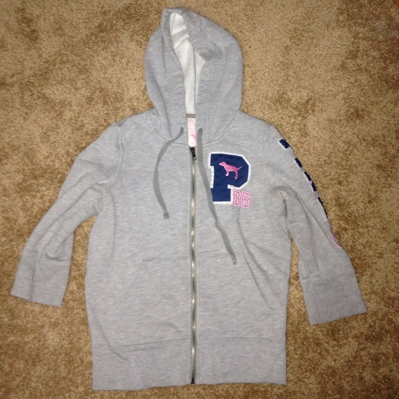 PINK gray hoodie