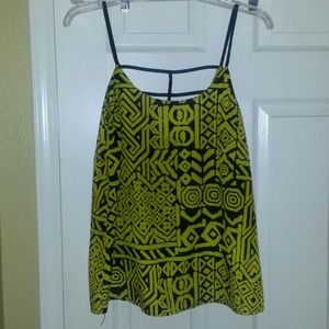 Yellow and black top