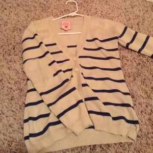 Childs medium striped cardigan