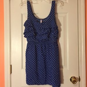 blue polka dot dress
