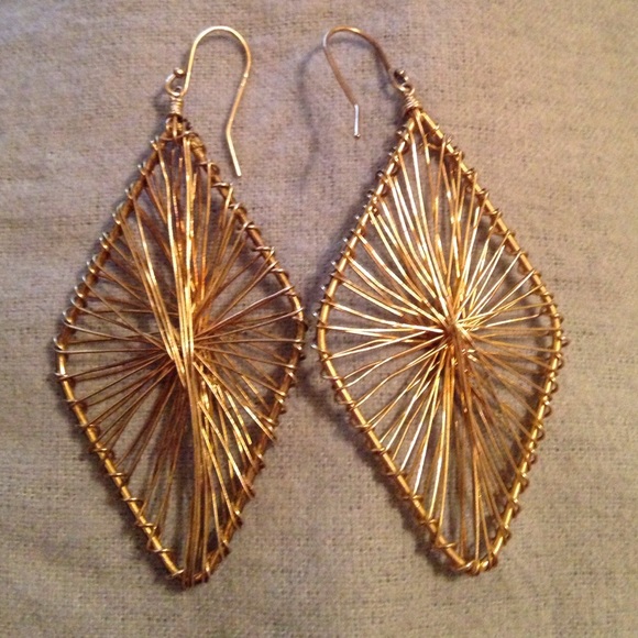 Jewelry - Brass hanging earrings