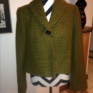Crop wool coat