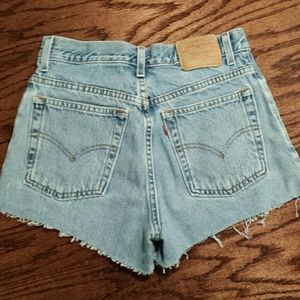 Levi's High Waist Cut Off Jean Shorts