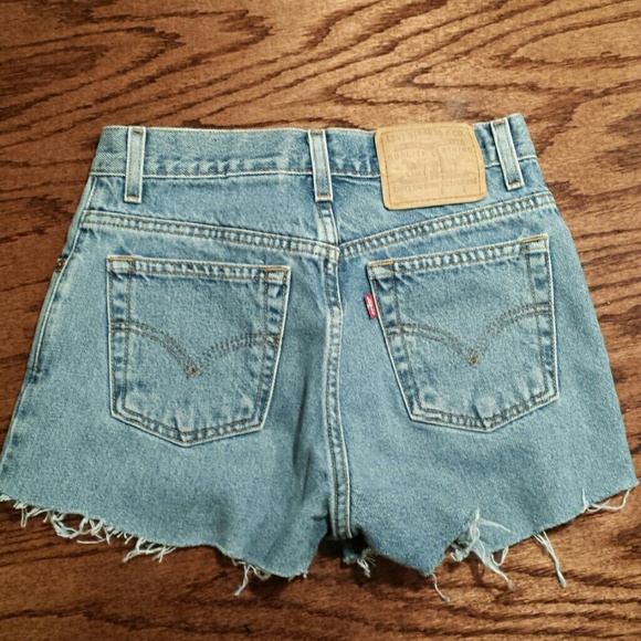 Levi's High Waist Cut Off Jean Shorts