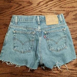 Levi's High Waist Cut Off Jean Shorts