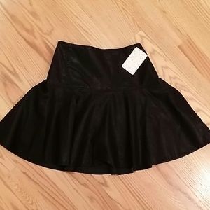 Free People faux leather mini skirt