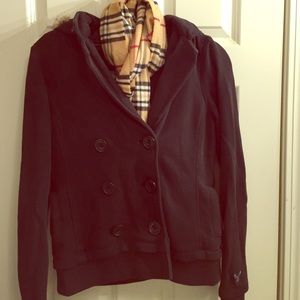 Sweatshirt styled pea coat