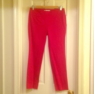Ann Taylor Loft Red Skinny Ankle Pants
