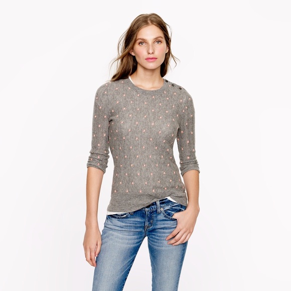 Collection cashmere pointelle dot sweater
