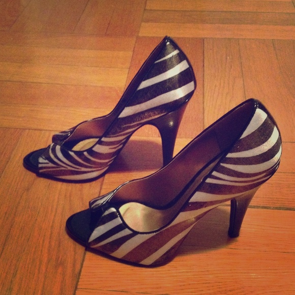 Fierce zebra print stiletto heels