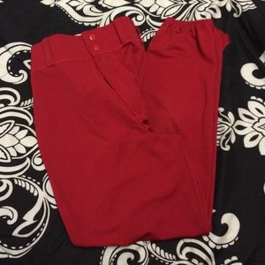 Red softball pants