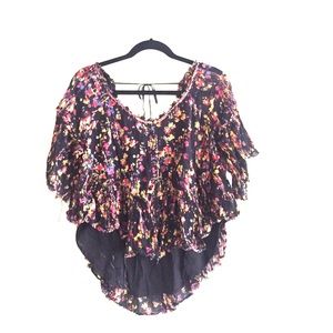 Free People Floral Woven Top