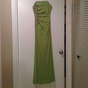 Lime green brides maid dress