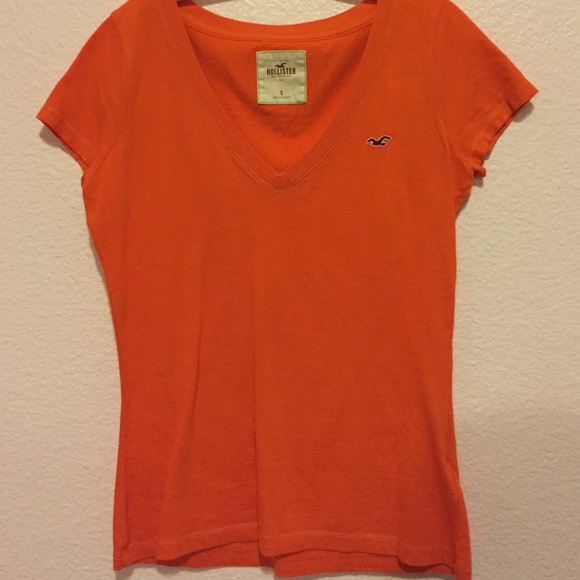 Bright Orange Hollister🌺 Shirt Great for Summer!
