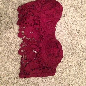 Lace bralette, kb Stella chemical lace warm rust
