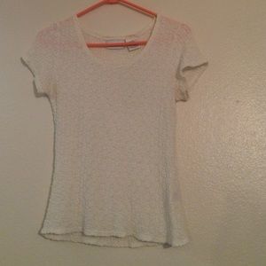 Worthington Essential white lace stretch top M