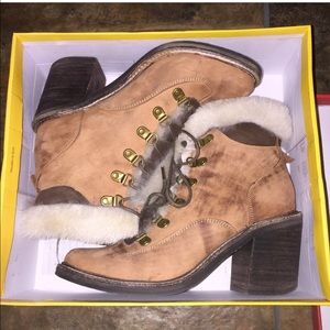 Jeffrey Campbell shearling booties