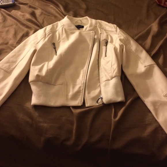 White Faux Leather jacket