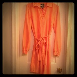 Orange C. Wonder Chiffon Shirt Dress