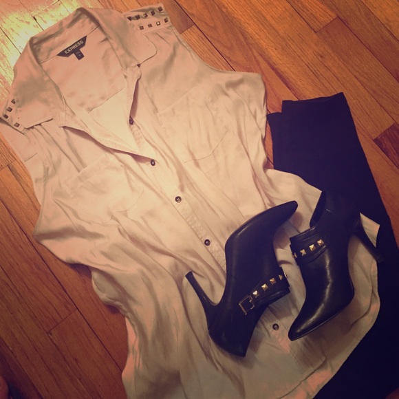 Express Tops - Express studded button down tank