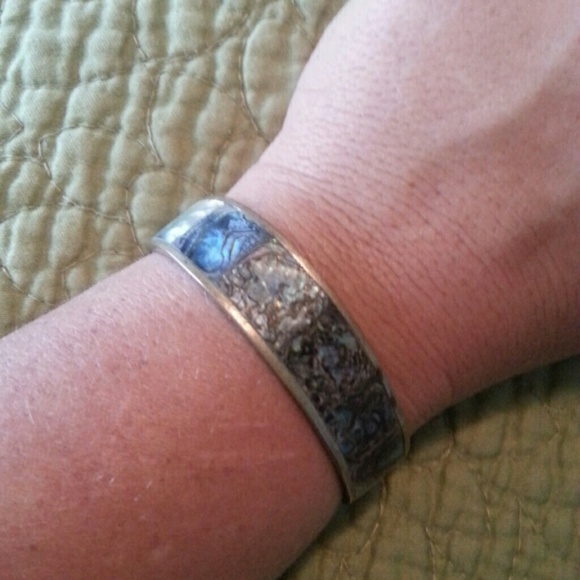 Sterling Silver Abalone cuff bracelet