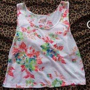 Floral cropped tank