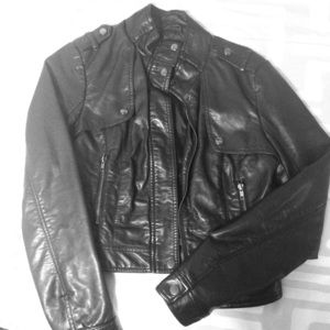Faux Black Leather Jacket