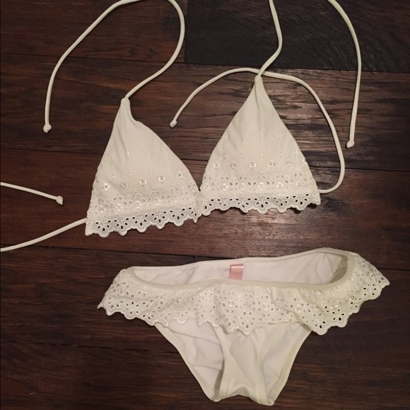 XS Lace White Victoria Secret Bathing Suit!