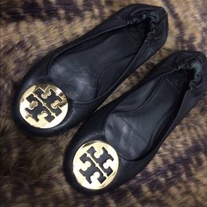 Black Tory Burch Reva Flats Size 5.5