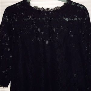 Talbots black Chantilly Lace top with Cami