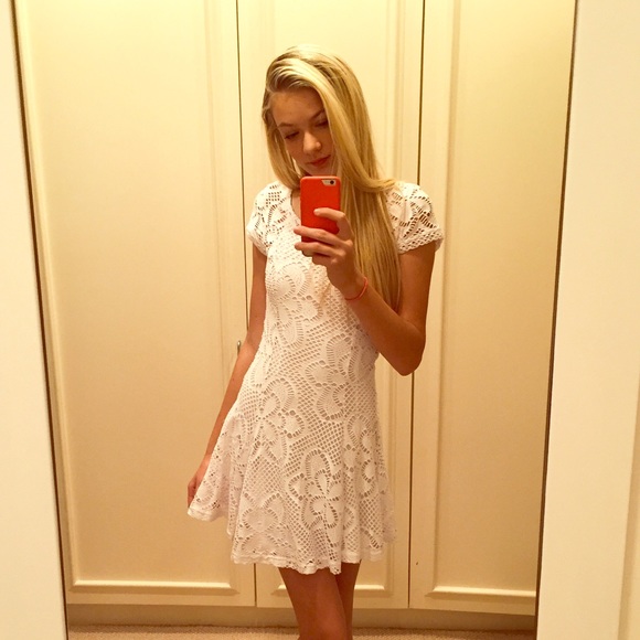 White Topshop Skater Dress