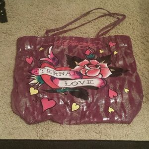 Ed Hardy Purple Purse
