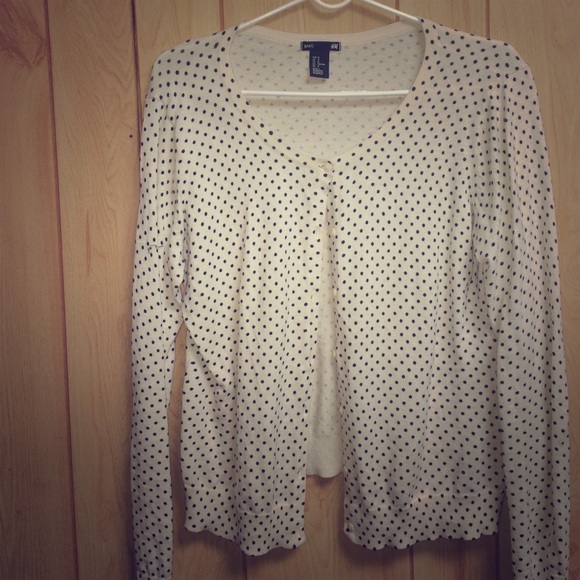 Black and White Polka Dot Cardigan