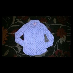 Button down print top