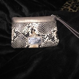 Nine West snakeskin wristlet