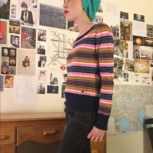 Soft rainbow striped sweater