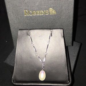 SS Tear Drop Pearl Necklace
