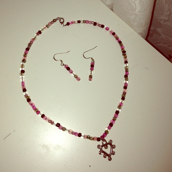 Necklace and matching earrings