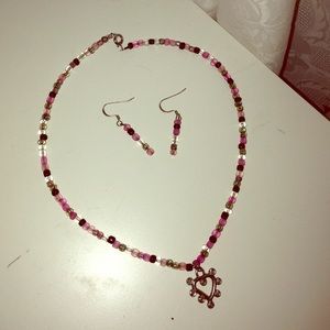 Necklace and matching earrings