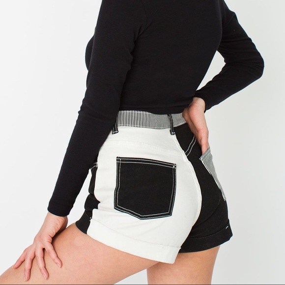 Black and White American Apparel Shorts