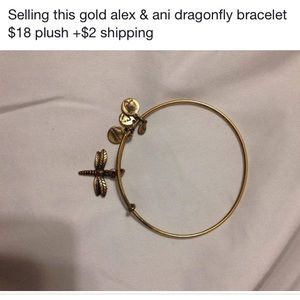 Alex and ani dragonfly bangle bracelet