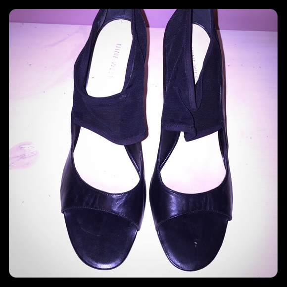 Black nine west heels