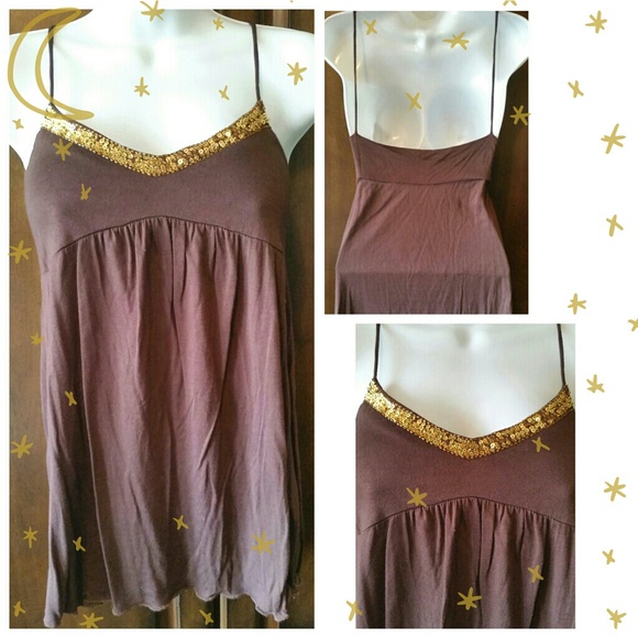 **SOLD in Bundle** 💠 NWOT/Brown Baby Doll Top - Picture 2 of 3