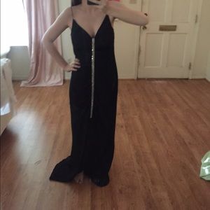 Escada evening gown rhinestone embellishment