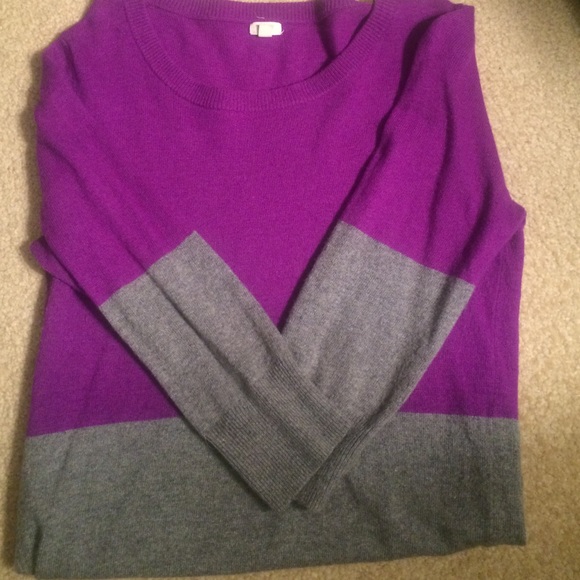 J. Crew Sweaters - SOLD J. Crew factory purple and gray sweater