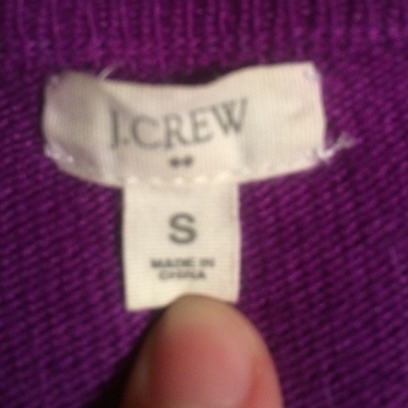 SOLD J. Crew factory purple and gray sweater - Picture 2 of 3