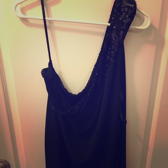 Lane Bryant One Shoulder Black Shirt