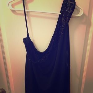 Lane Bryant One Shoulder Black Shirt
