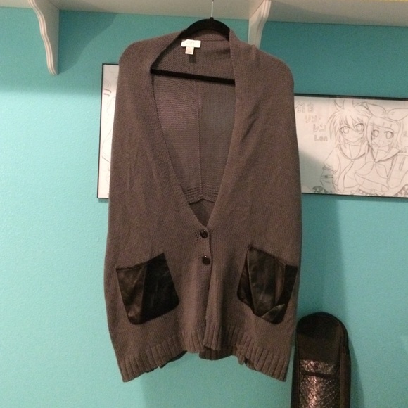 Gray oversized cardigan