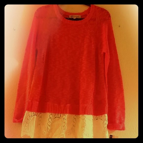 Democracy 1 - piece Sweater w/ Lacey Hem